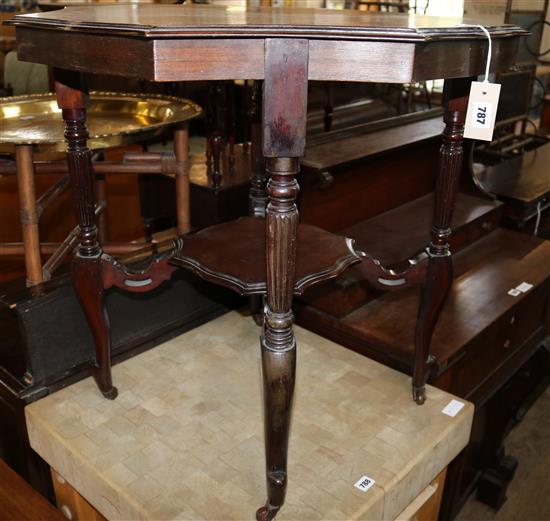 Late Victorian mahogany occasional table with octagonal top